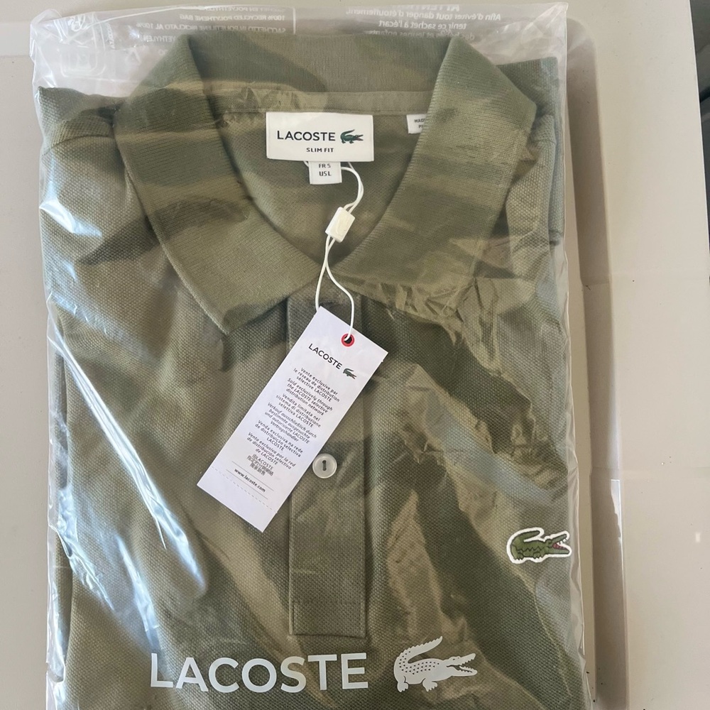 Lacoste Olive Green Polo Shirt